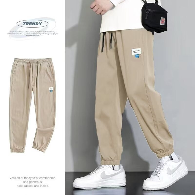 Draping Ice Silk Men's Sports Casual Pants