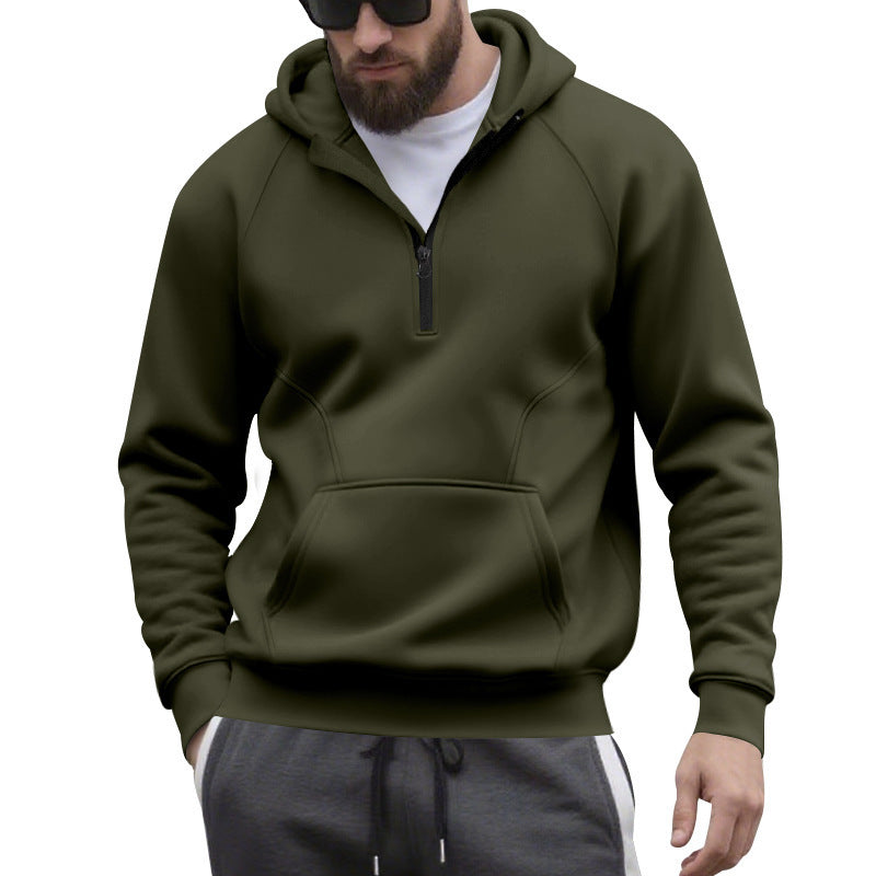 Men's Casual Sports Commuter Fleece Hooded Zip