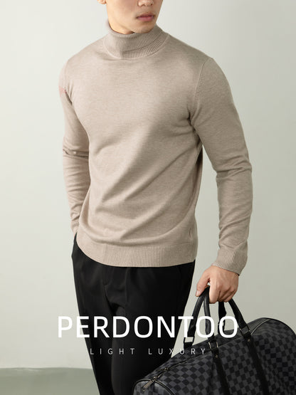 Thickened Men's Turtleneck Thermal Knitwear For Autumn And Winter