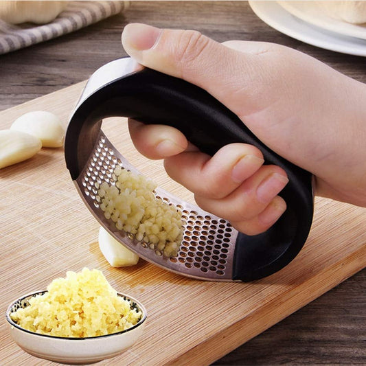 Stainless Steel Garlic Masher Garlic Press Household Manual Curve Fruit Vegetable Tools Kitchen Gadgets - Joker