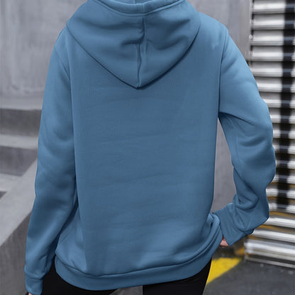 Butterfly Self-printed Drawstring Sweatshirt Female