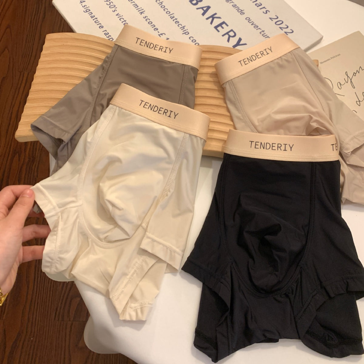 Ice Silk Men's Cotton Crotch Boxer Briefs Boys Teenagers Traceless Plus Size