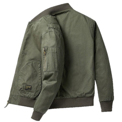 Men's Relaxed-fit Baseball-collar Casual Jacket