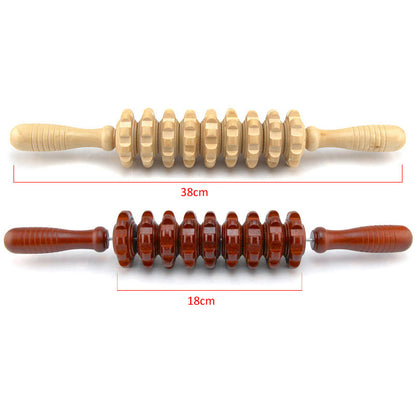 Wood-Massage-Stick Roller Trigger-Point-Recovery-Tool Muscle-Relax-Device Back-Leg Neck-Foot
