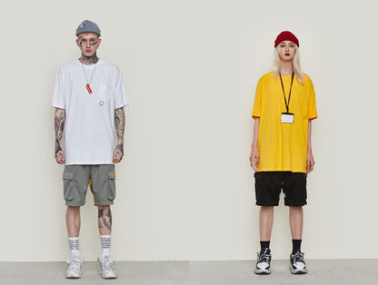 Kontrastnähte lässige Shorts