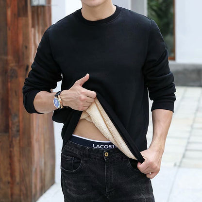 Men's Warm Lambswool Casual Hoodie