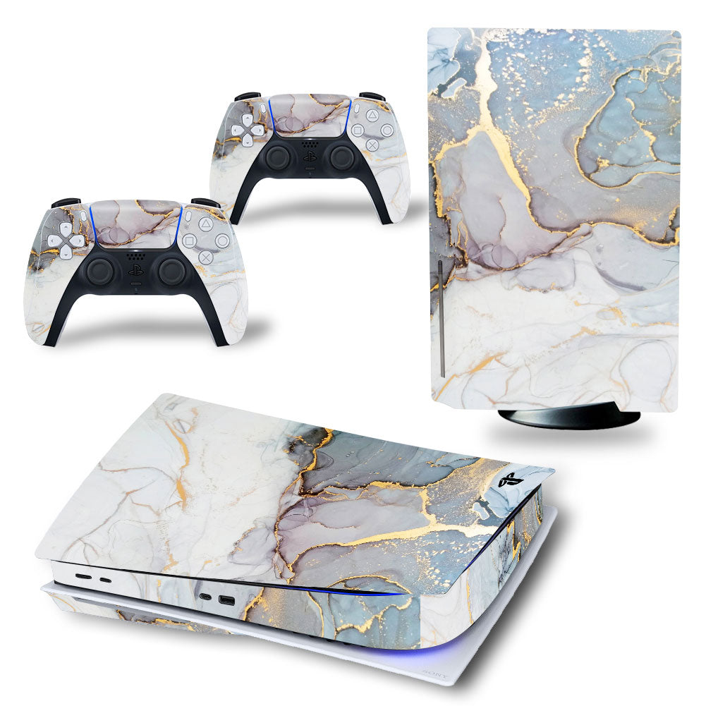 Neue weiße Playstation 5 Aufkleber Vinyl Decals PS5 Disk Skins Konsole Controller