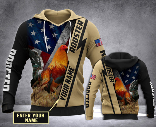 Cross Border New European And American Men''S Large Size Bodywear Meiqi Rooster Series Hooded Pullover Bodywear One Piece Customization