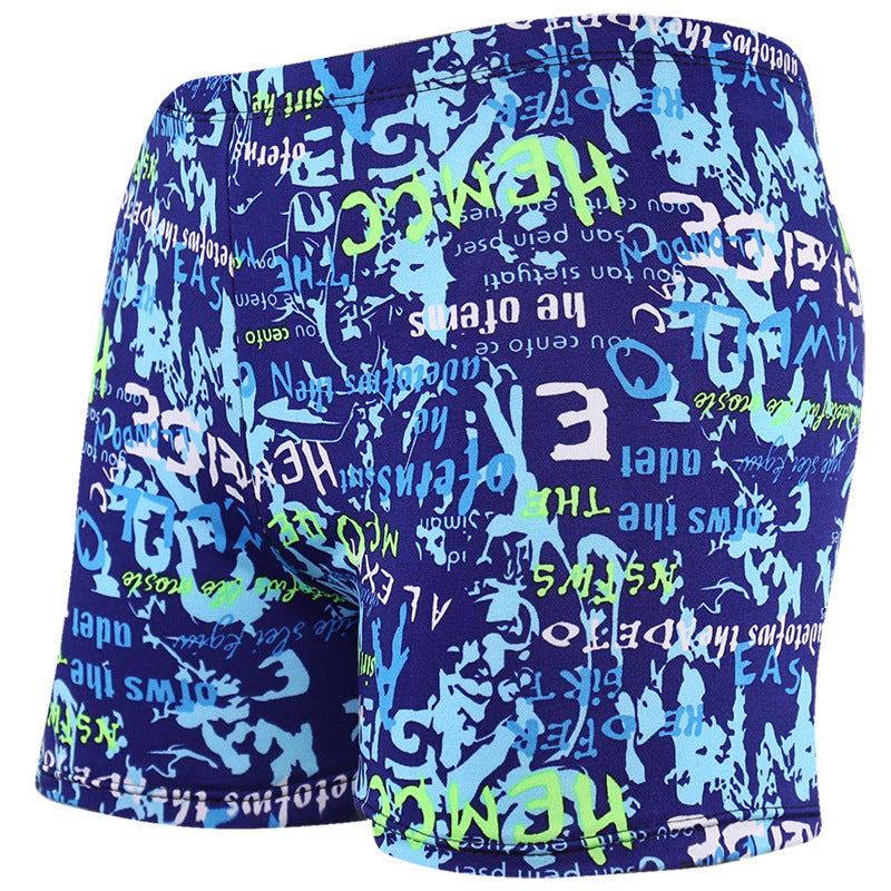 Large Size Loose Swimming Pool Beach Print Adult Shorts