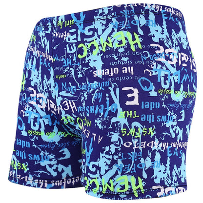 Large Size Loose Swimming Pool Beach Print Adult Shorts