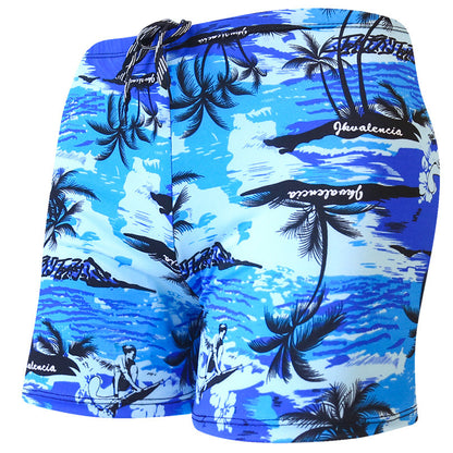 Large Size Loose Swimming Pool Beach Print Adult Shorts