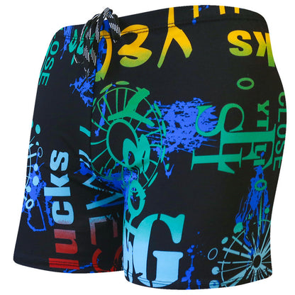 Large Size Loose Swimming Pool Beach Print Adult Shorts
