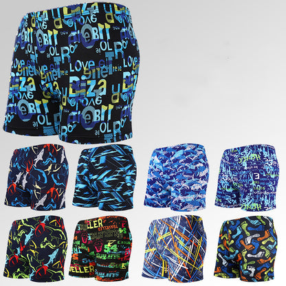 Large Size Loose Swimming Pool Beach Print Adult Shorts