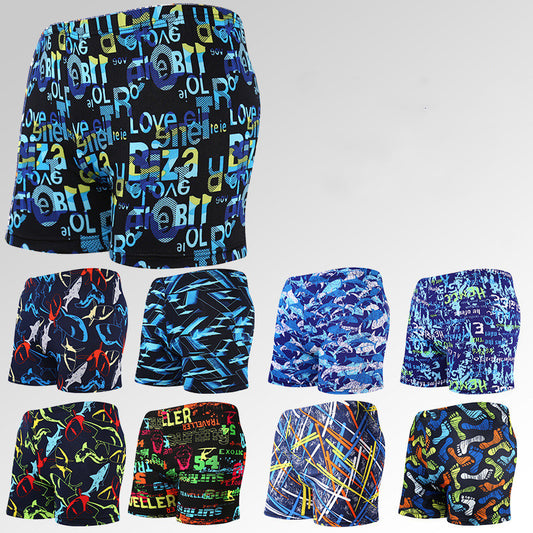 Large Size Loose Swimming Pool Beach Print Adult Shorts
