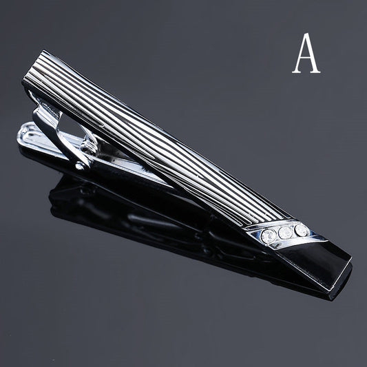 Bronze Polished Rubber Pattern Floral Tie Clip Fashion Business Men's Tie Clip