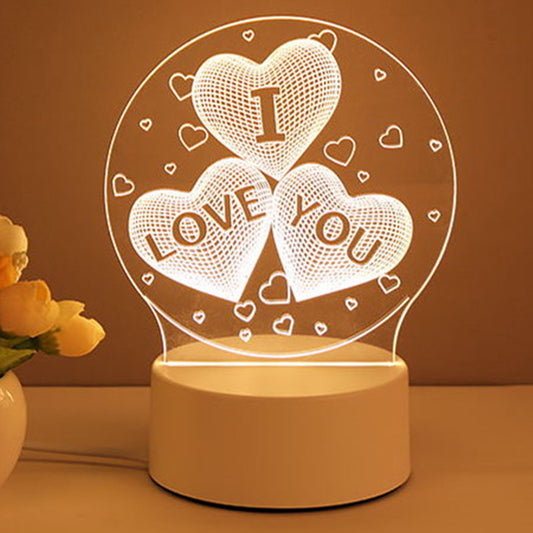 3D-Lampe Acryl-USB-LED-Nachtlicht-Neon-Zeichen-Lampe