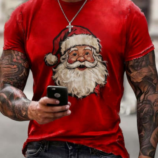 Santa Claus 3D Digital Printing Men's T-shirt