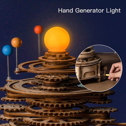 Robotime Rotatable Mechanical 3D Wooden Puzzle Games Assemble Model Building Kits Toys Gift For Children Boys