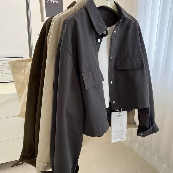 Kurze Oversized-Jacke im Utility-Style