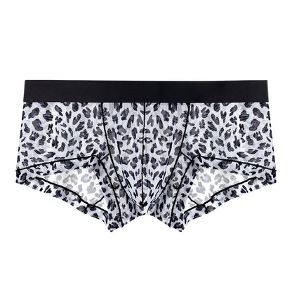 Men's Triangle Underwear Men's Low Waist Nylon Mesh Single Layer Breathable