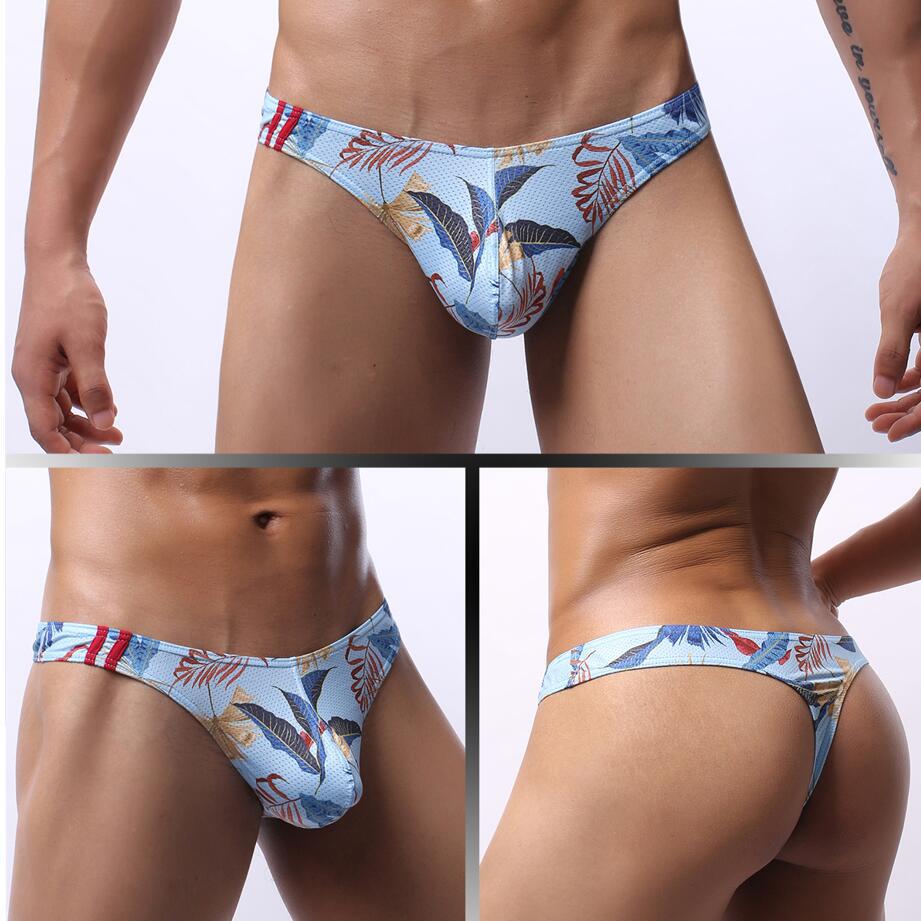 Cartoon Printing Moisture Wicking Low Waist Men's Panties