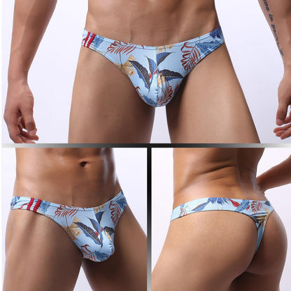 Cartoon Printing Moisture Wicking Low Waist Men's Panties