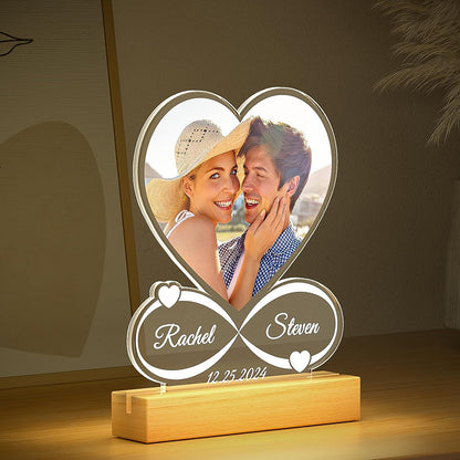 Valentine's Day Night Light Acryl Color Printing Photo Personalisiertes Ornament