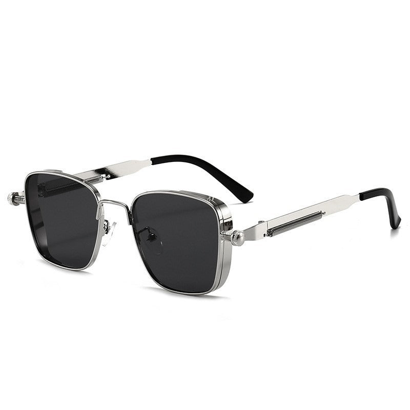 Quadratische Vintage-Sonnenbrille im Hip-Hop-Stil – Robustes Metallgestell – UV400 Schutz & Personalisierbare Farben