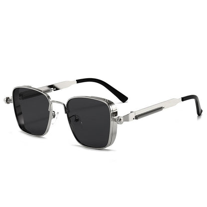 Quadratische Vintage-Sonnenbrille im Hip-Hop-Stil – Robustes Metallgestell – UV400 Schutz & Personalisierbare Farben