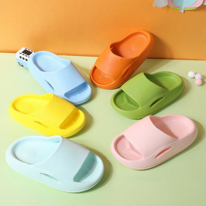 Summer Cute Thick - soled Soft - soled Home Indoor Outdoor Solid Color Sandals And Slippers - Joker
