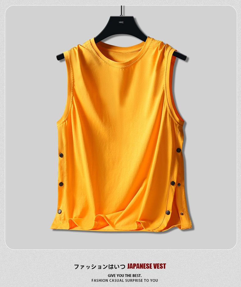 Double Yarn 100 Cotton 200g Summer Men's Vest