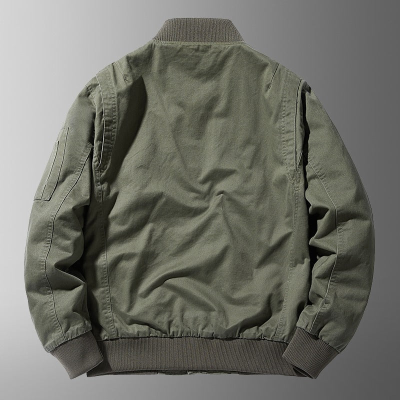 Men's Relaxed-fit Baseball-collar Casual Jacket