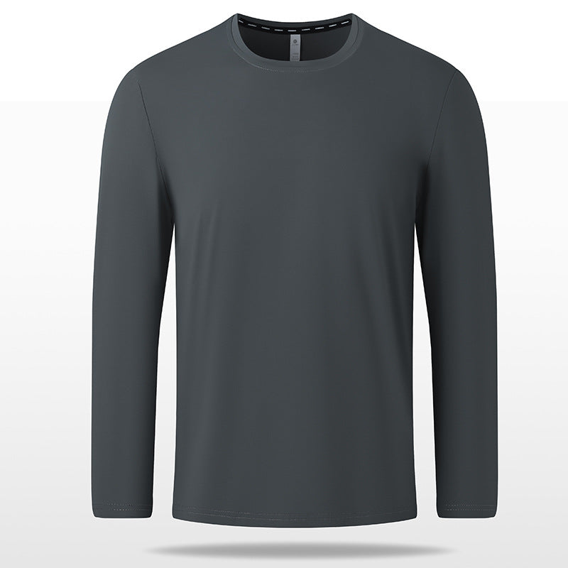 Non-deformed Solid Color Long Sleeve T-shirt