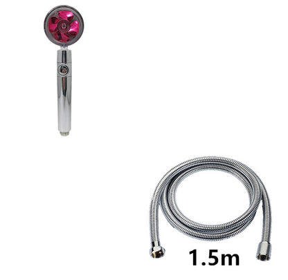 Propeller-getriebener Duschkopf Mit Stoppknopf