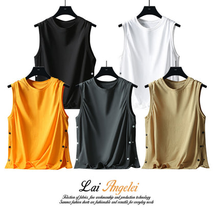 Double Yarn 100 Cotton 200g Summer Men's Vest