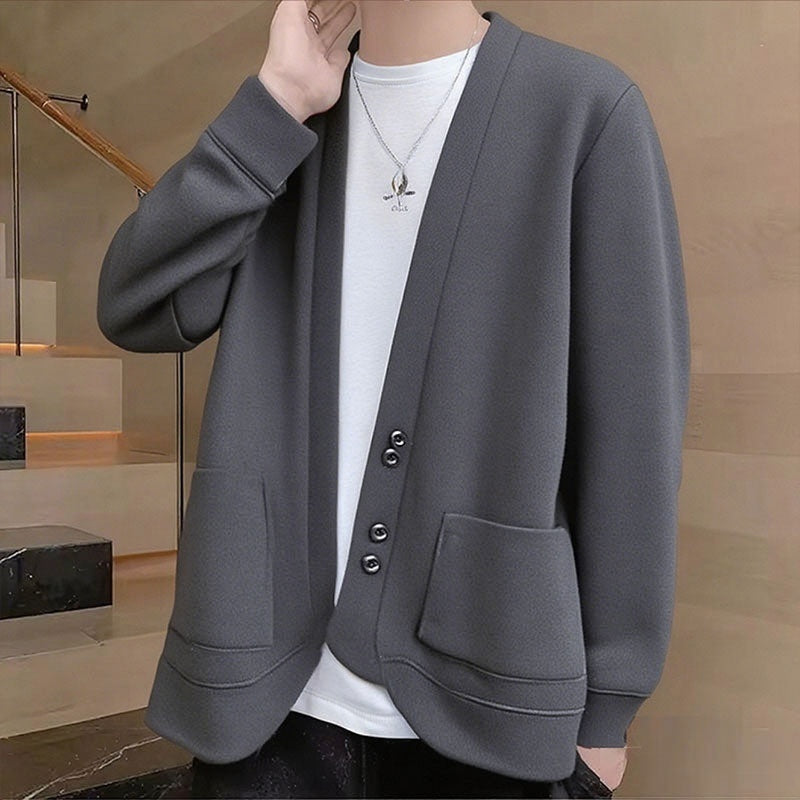 Polyester Autumn Men's Knitted Sweater
