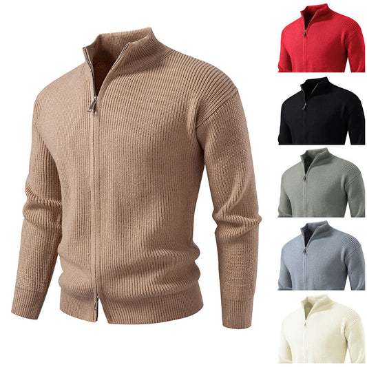 Men's Zipper Cardigan Sweater Coat