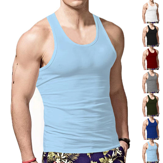 Men's Loose Polyester Sports Vest For Fitness And Leisure
