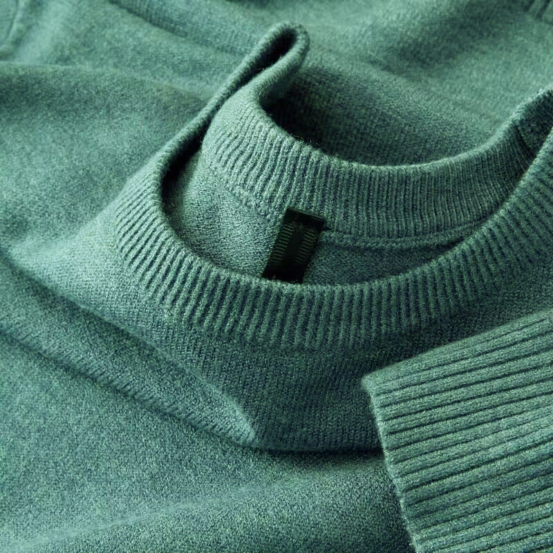 High-end Men's Round Neck Solid Color Sweater