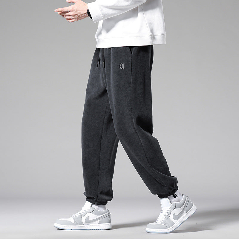 Loose Fleece-gefütterte dicke Jogginghose Casual Hose für Männer