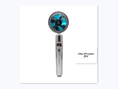 Propeller-getriebener Duschkopf Mit Stoppknopf