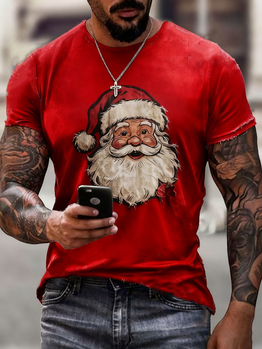 Santa Claus 3D Digital Printing Men's T-shirt
