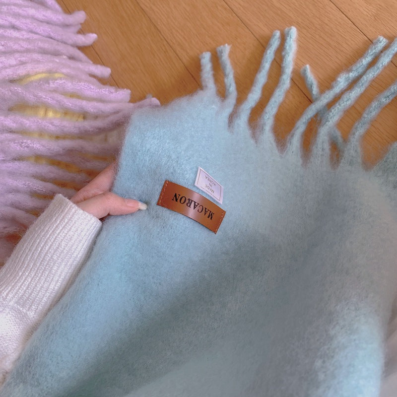 Women's Versatile Fashion Solid Color Warm Scarf