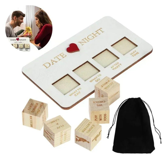 Wooden Date Night Dice Wooden Date Night Ideas Game Dice Romantic Couple Date Night Game Action Decision Dice Games For Couple - Joker