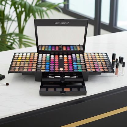 All-in-One Make-up Set: 180 Farben Lidschatten & Rouge in einzigartiger Klavierbox