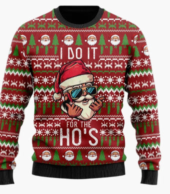 Men's Creative Santa Beer Pattern Fashion Hoodie