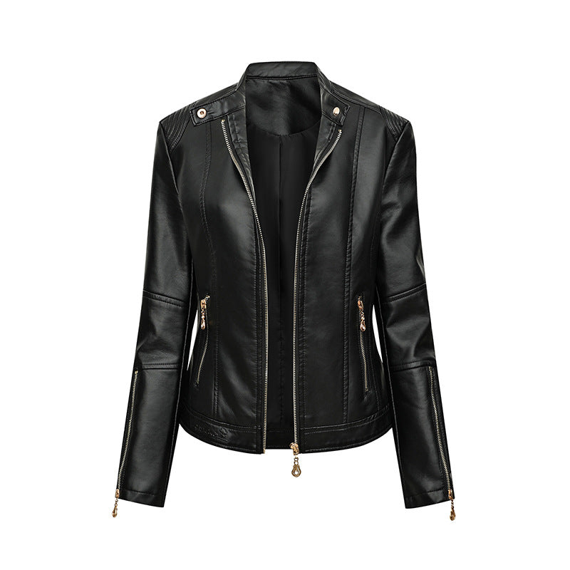 New Women's PU Leather Jacket