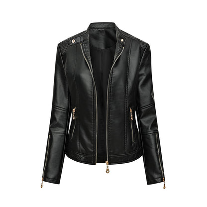 New Women's PU Leather Jacket