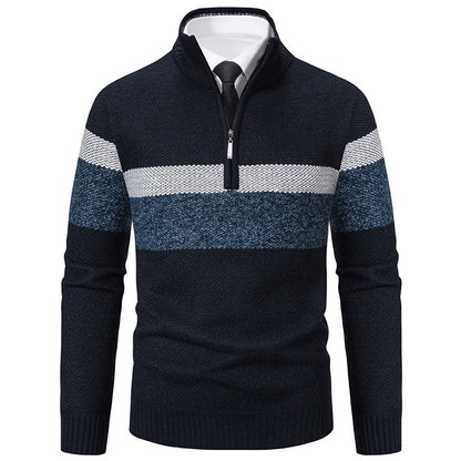 Stand-collar Warm Knitted Sweater Pullover