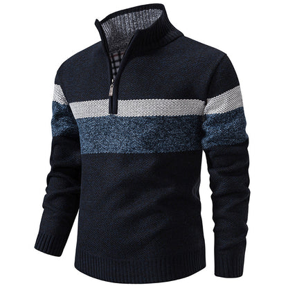 Stand-collar Warm Knitted Sweater Pullover